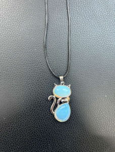 Moonstone Cat  Necklace